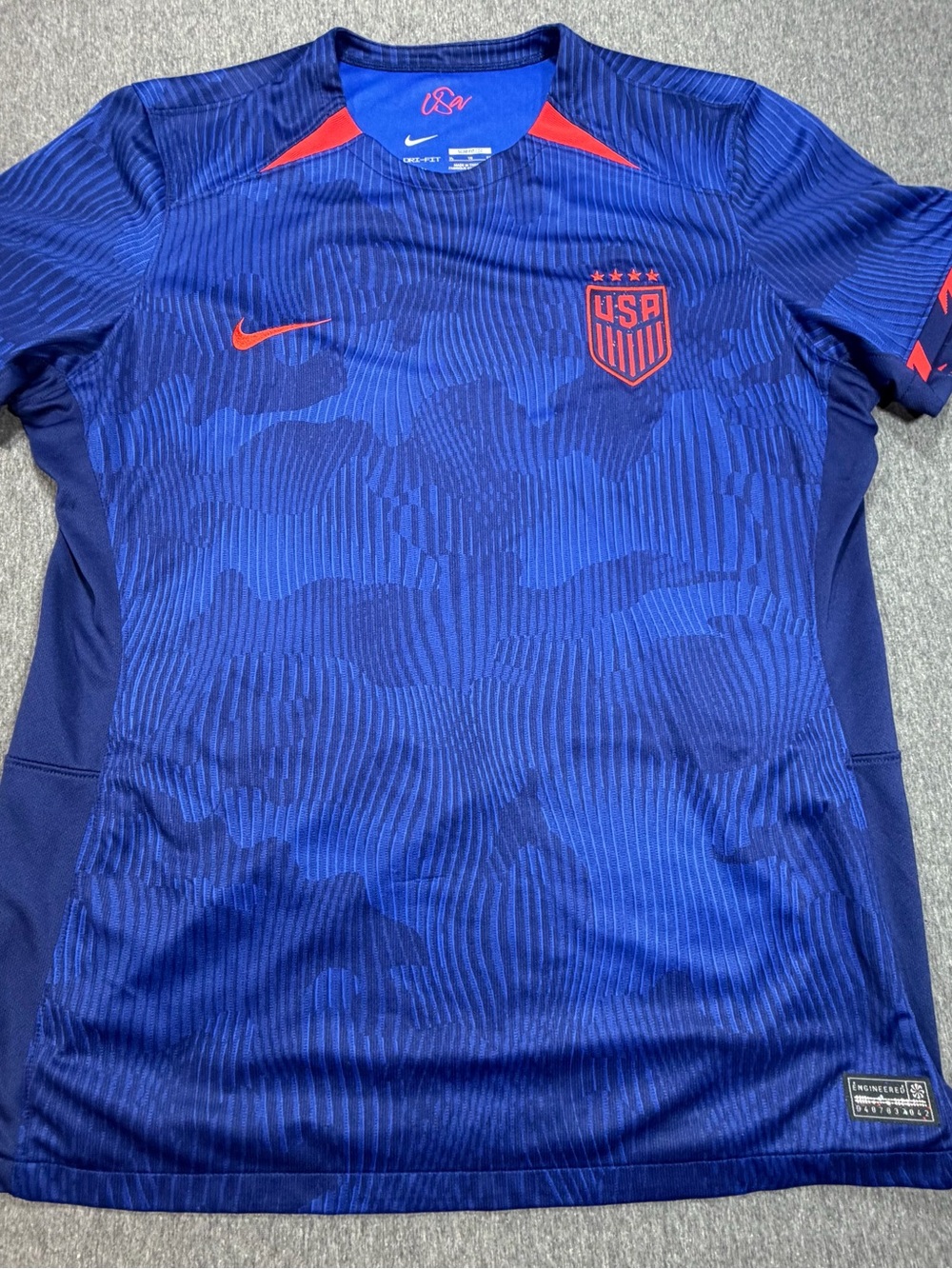 Nike USWNT Football Soccer Jersey Women’s Slim Fit Blue Sz XL DR4000-406 USA